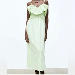 Zara eyelet maxi dress size small NWT